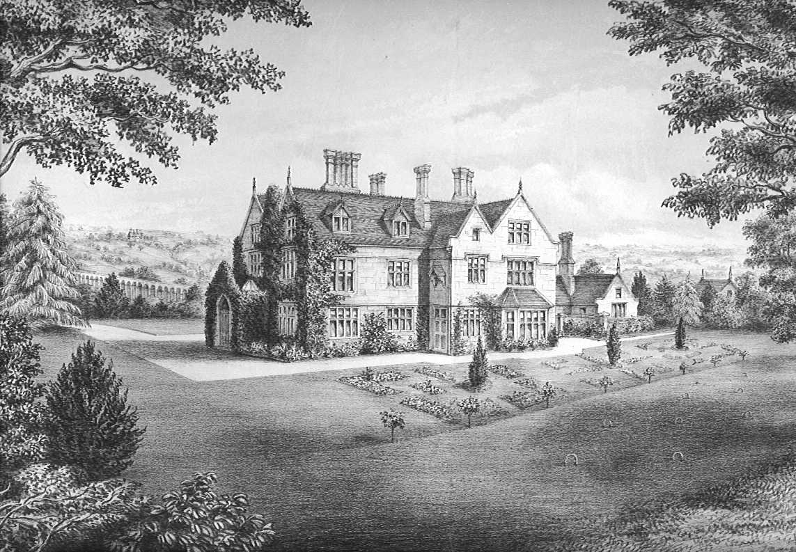 A watercolour of Borde Hill House from 1870