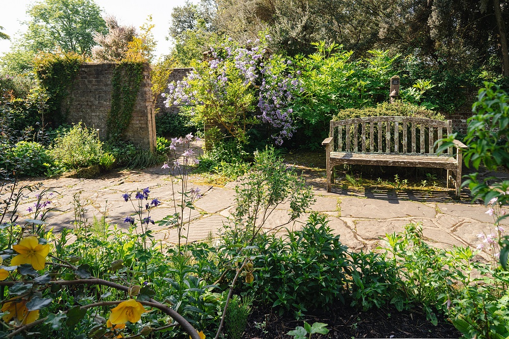 Old Potting Sheds Image Julie Skelton Small perennials border in The Old Potting Sheds. Image John Glover